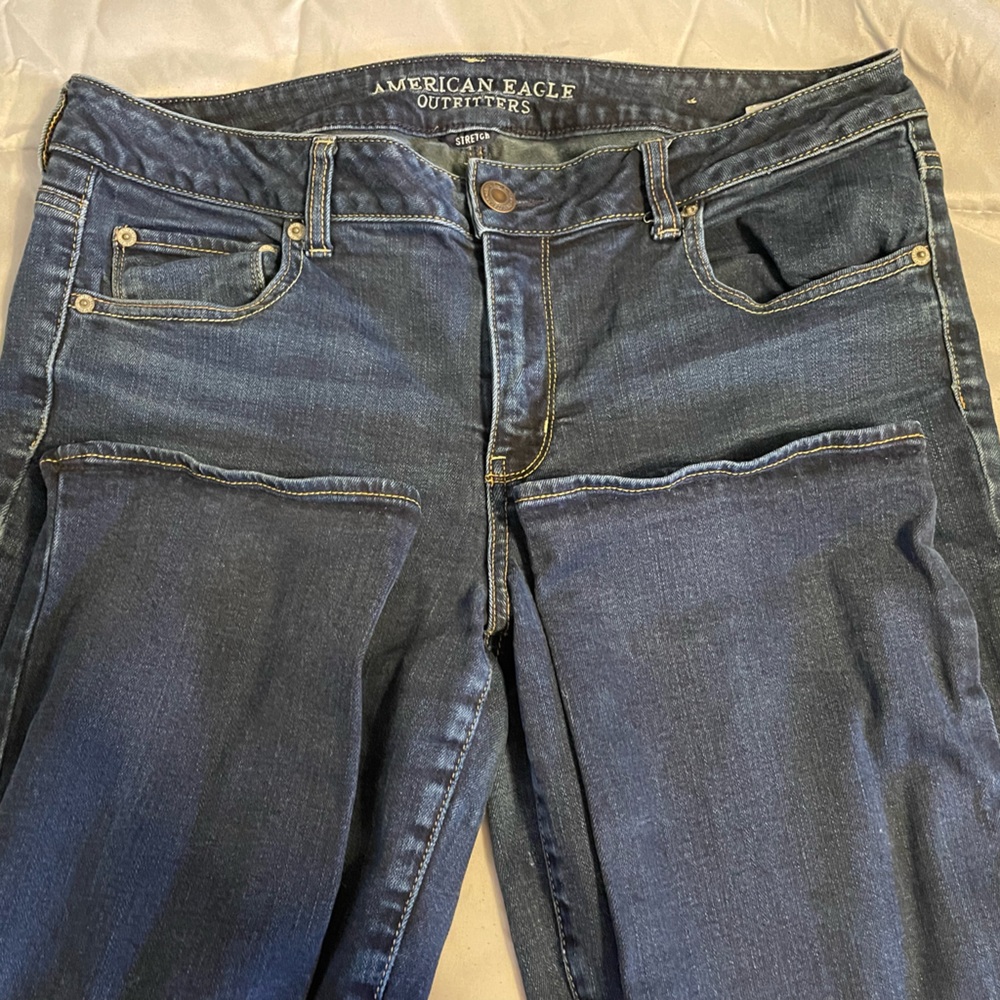 American Eagle Jeans, size 16 Long dark denim